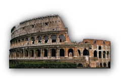 The colosseum in Rome, Italy