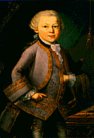 Mozart the kid (1763) by Lorenzoni, Mozarteum, Salzburg