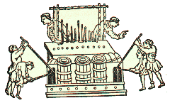 Organ (12th century A.D.) Cambridge Psalter, Trinity College, Cambridge